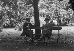 1917, Fortepan, hat, men, fun, bench, walking cane, Fortepan #2867