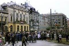 Magyarország, Debrecen, Kossuth tér, Virágkarnevál., 1972, Kozák, Fortepan #286776