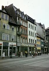 Németország, Erfurt, az Anger a Bahnhofstraße felé nézve., 1976, Kozák, színes, NDK, Fortepan #286790