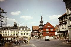 Németország, Eisenach, Markt, Városháza., 1976, Kozák, színes, NDK, Fortepan #286792