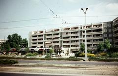 Németország, Drezda, Köpckestraße a Neustädter Markt felé nézve., 1983, Kozák, színes, NDK, Fortepan #286801