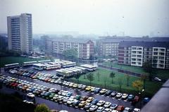 Németország, Drezda, kilátás az Interhotel Königsteinből, Reitbahnstraße., 1983, Kozák, színes, NDK, Fortepan #286813