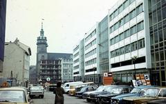 Germany, Leipzig, Universitätsstraße, szemben a Szent Miklós-templom (Nikolaikirche)., 1977, Kozák, colorful, GDR, Fortepan #286851