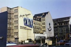 Germany, Leipzig, a Burgplatz a Burgstraße torkolatánál a Peterstraße felé nézve., 1977, Kozák, East-Berlin, colorful, GDR, Fortepan #286863