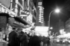 1969, Szentkuthy Ibolya, night, neon sign, erroneous photo, Fortepan #287016