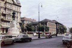 Austria, Vienna, Dr-Karl-Lueger-Platz, a villamos a Stubenring-en halad., 1966, Szomolányi József, Fortepan #287302