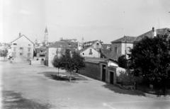 Croatia,Adriatic Sea, Trogir, a legmagasabb torony, középtől kissé balra, a Szent Lőrinc-székesegyház tornya., 1921, Lánchidi Péter, Fortepan #287508