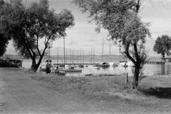 Hungary, Balatonszemes, hajókikötő., 1967, Liszkay Ferenc, Fortepan #287579