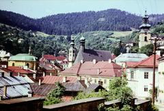 Szlovákia, Selmecbánya, a városközpont az ulica Dolná ružová felől., 1970, Liszkay Ferenc, Fortepan #287648