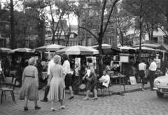 Franciaország, Párizs, Montmartre, Place du Tertre., 1962, Pécsi család, Fortepan #287698