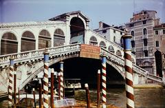 Olaszország, Velence, Canal Grande, a Rialto híd., 1973, Tóth Pál, Fortepan #287762