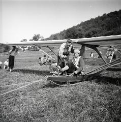 Hungary, Hármashatárhegy Airport, Budapest II., gumiköteles indításra váró vitorlázó repülőgép., 1938, Fábián István, Budapest, Fortepan #287787