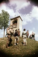 Slovakia, Branisko hágó, Chvalabohu nyereg. Az 1849-es, 1919-es és a II. világháború harcainak helyszíne., 1955, Csaba László örökösei, colorful, bottom view, clouds, sky, Fortepan #287875