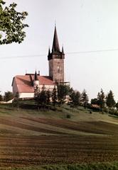 Slovakia, Spišský Štvrtok, Szent László-templom., 1956, Csaba László örökösei, colorful, church, Fortepan #287886