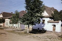 1956, Csaba László örökösei, colorful, house, dirt road, Fortepan #287903