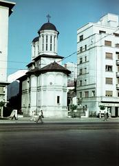 Romania, Bucharest, Bulevardul Nicolae Bălcescu, Biserica Enei., 1956, Csaba László örökösei, colorful, church, Fortepan #287912