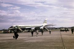 1962, Csaba László örökösei, repülőtér, McDonnell Douglas DC-8, Panair Do Brasil légitársaság, Fortepan #287989