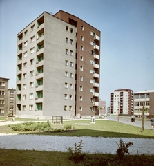 Magyarország, Budapest IX., József Attila lakótelep, Hurok utca., 1963, Építésügyi Dokumentációs és Információs Központ, VÁTI, színes, lakótelep, Budapest, Fortepan #28799