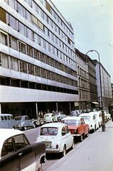 Ausztria, Bécs, előtérben az Elisabethstraße 12., a Böhlerhaus (a Gebrüder Böhler & Co. AG irodaháza)., 1962, Csaba László örökösei, automobil, Steyr-Puch 500, DKW Junior, Fortepan #287992