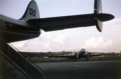 1962, Csaba László örökösei, színes, repülőgép, Lockheed-márka, Lockheed L-049 Constellation, Douglas-márka, Douglas DC-3, Fortepan #288011