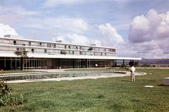 Brazília, Brazíliaváros, Shtn Trecho 01 Lote 01, Brasília Palace Hotel a Lago Paranoá partján., 1962, Csaba László örökösei, Fortepan #288021