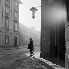 Magyarország, Sopron, Új utca és Szent György utca találkozása, bal oldalt a Szent György utca 1. (Neugebaude)., 1973, Építésügyi Dokumentációs és Információs Központ, VÁTI, Fortepan #28828