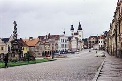 Csehország, Telč, Piactér (náměstí Zachariáše z Hradce)., 1974, Csaba László örökösei, Fortepan #288306