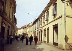 Croatia, Varaždin, ulica Ivana Gundulića a trg Slobode felől, jobbra az ulica Jurja Habdelica., 1979, Csaba László örökösei, Fortepan #288505