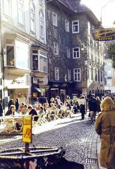 Ausztria, Graz, Sporgasse, a Färbgasse sarkától a Haptplatz felé nézve., 1981, Csaba László örökösei, Fortepan #288568