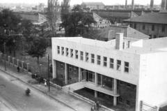 Hungary, Budapest XIX., Üllői út 303., a Hofherr-Schrantz-Clayton-Shuttleworth Magyar Gépgyári Művek Rt. iparitanuló-iskolája (később BGSZC Ganz Ábrahám Két Tanítási Nyelvű Szakgimnázium és Szakközépiskola)., 1949, Csaba László örökösei, modern architecture, Budapest, Fortepan #288645