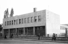 Hungary, Budapest XIX., Üllői út 303., a Hofherr-Schrantz-Clayton-Shuttleworth Magyar Gépgyári Művek Rt. iparitanuló-iskolája (később BGSZC Ganz Ábrahám Két Tanítási Nyelvű Szakgimnázium és Szakközépiskola)., 1949, Csaba László örökösei, modern architecture, Budapest, Fortepan #288647