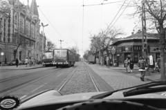 Magyarország, Budapest IV., István (Bajcsy-Zsilinszky) út, balra a Városháza, jobbra a Jókai utca torkolata., 1980, Prohászka Imre, Best of, órás, Budapest, Fortepan #288703