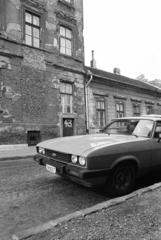 1983, Prohászka Imre, Ford Capri, rendszám, épületkár, Fortepan #288712