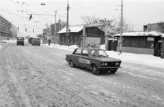 Magyarország, Budapest VIII., Baross utca az Orczy tér felé nézve, szemben a Kőbányai út., 1987, Prohászka Imre, Budapest, tél, Polski Fiat 125p, helyszínelés, Fortepan #288746