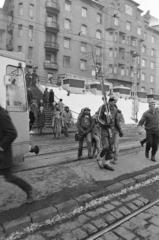 Hungary, Budapest II.,Budapest XII., Széll Kálmán (Moszkva) tér, a Várfok utcához vezető lépcső., 1979, Prohászka Imre, winter, Budapest, Fortepan #288813