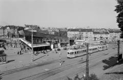 Magyarország, Budapest II., Széll Kálmán (Moszkva) tér, a metróállomás csarnoka., 1977, Prohászka Imre, Budapest, villamos, Fortepan #288867