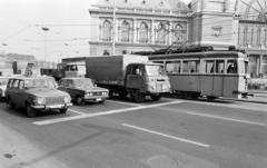 1982, Prohászka Imre, rendszám, villamos, Polski Fiat 125p, Robur-márka, forgalom, Wartburg-márka, teherautó, Fortepan #288985