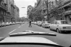 Magyarország, Budapest VIII., a Baross utca a Szűz utca és a Horváth Mihály tér között., 1981, Prohászka Imre, Budapest, rendszám, Trabant-márka, automobil, Skoda-márka, Fortepan #289012