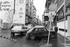 1985, Prohászka Imre, number plate, movie theater, automobile, road sign, Pepsi-brand, ad, Zastava-brand, Lada-brand, Fortepan #289036