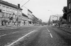 Magyarország, Budapest I.,Budapest XII., Attila út, szemben a Krisztina körút, jobbra a Vérmező út felhajtója, hátrébb a Postapalota., 1982, Prohászka Imre, Budapest, Fortepan #289087