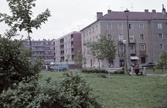 Magyarország, Kazincbarcika, Ifjúmunkás tér az Építők útja felől., 1967, Építésügyi Dokumentációs és Információs Központ, VÁTI, színes, TEFU-szervezet, Fortepan #28935