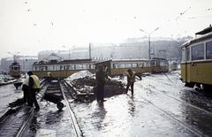 Magyarország, Budapest II.,Budapest I., Széll Kálmán tér, háttérben a Vérmező út házsora., 1980, Bencseky Mátyás, Budapest, Fortepan #289936