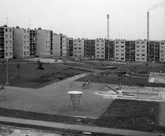 Magyarország, Százhalombatta, Jókai köz, szemben az Arany János utca, balra az Erkel Ferenc körút házai., 1971, Építésügyi Dokumentációs és Információs Központ, VÁTI, Fortepan #29036