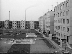 Magyarország, Százhalombatta, Jókai köz, szemben az Arany János utca, jobbra a Liszt Ferenc sétány házai., 1971, Építésügyi Dokumentációs és Információs Központ, VÁTI, Fortepan #29037