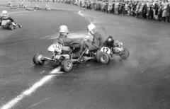 Magyarország, Budapest VIII., Korányi Sándor utca 3., Mező Imre garázs, gokartverseny, 1962, Hegyvidéki Helytörténeti Gyűjtemény, Budapest, gokart, Fortepan #290431