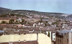 Magyarország, Pécs, kilátás a Városháza tornyából Tettye felé., 1965, Építésügyi Dokumentációs és Információs Központ, VÁTI, színes, városkép, látkép, Fortepan #29087