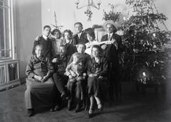 1923, Hodosi Róbert, family, christmas tree, Christmas, Fortepan #291089