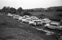 Hungary, Zsámbék, Corvin János utca, parkoló a temetőnél., 1979, Nagy Emese, Fortepan #291673