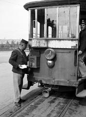 1933, Nagy Emese, Best of, peeking, tram, Fortepan #291832