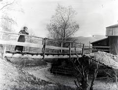 1916, Kenderessy Tibor, stream, wooden bridge, Fortepan #292921